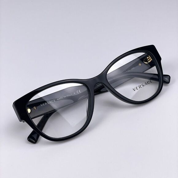 NEW Versace VE3281BA GB1 Black Cat Eye Women Eyeglasses - Picture 6 of 9